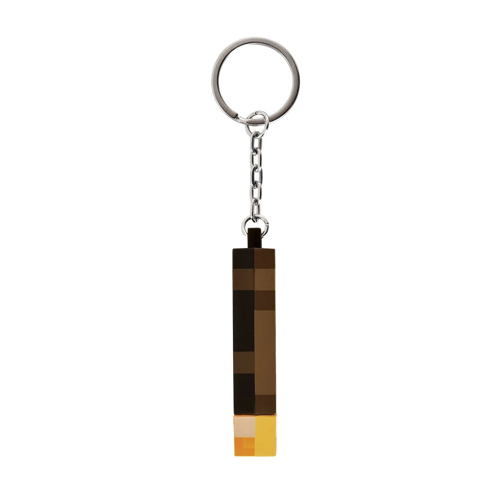 Minecraft-Inspired Torch LED Keychain – Pixel Gaming Light Keyring Accessory The Wonders Mart Trading™