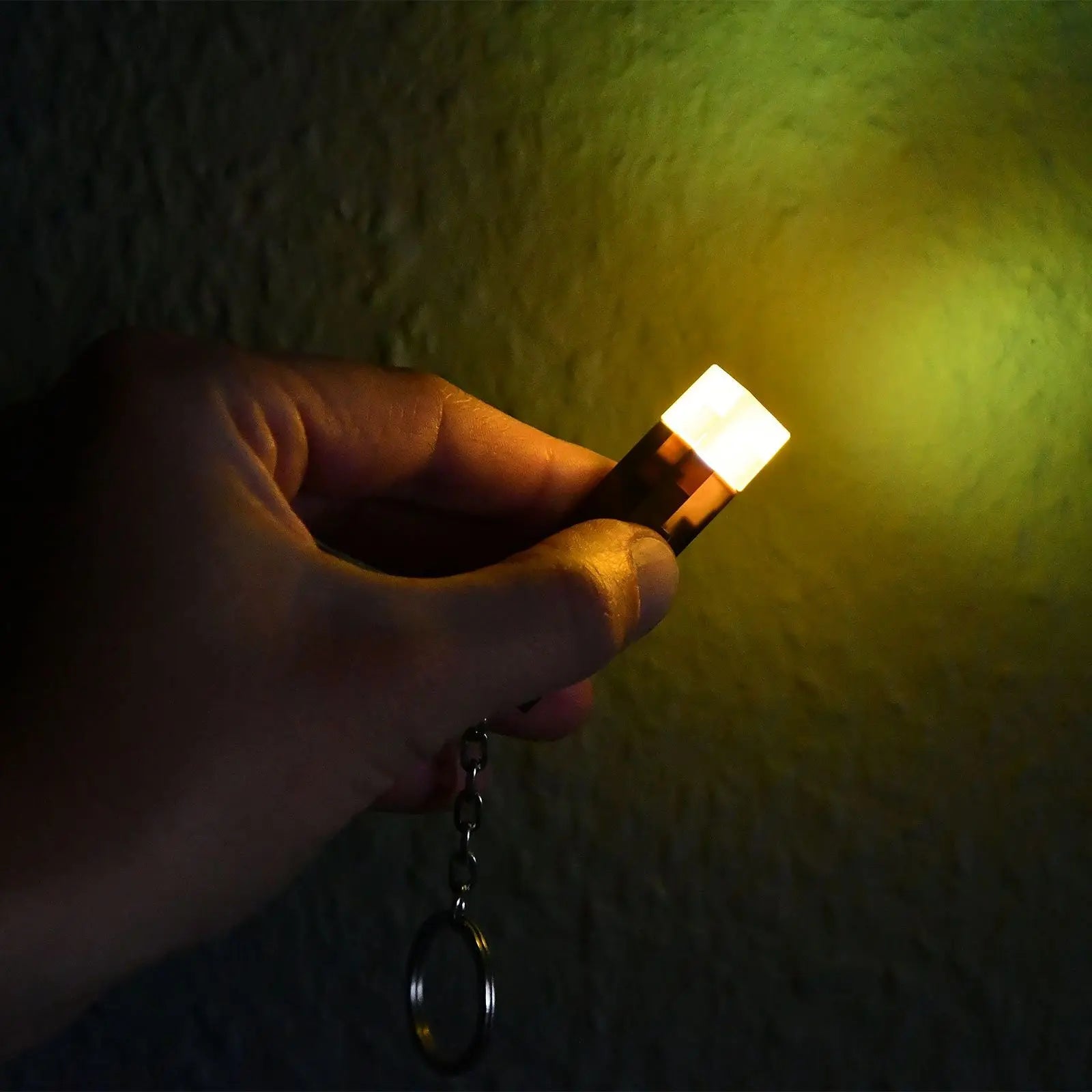Minecraft-Inspired Torch LED Keychain – Pixel Gaming Light Keyring Accessory The Wonders Mart Trading™