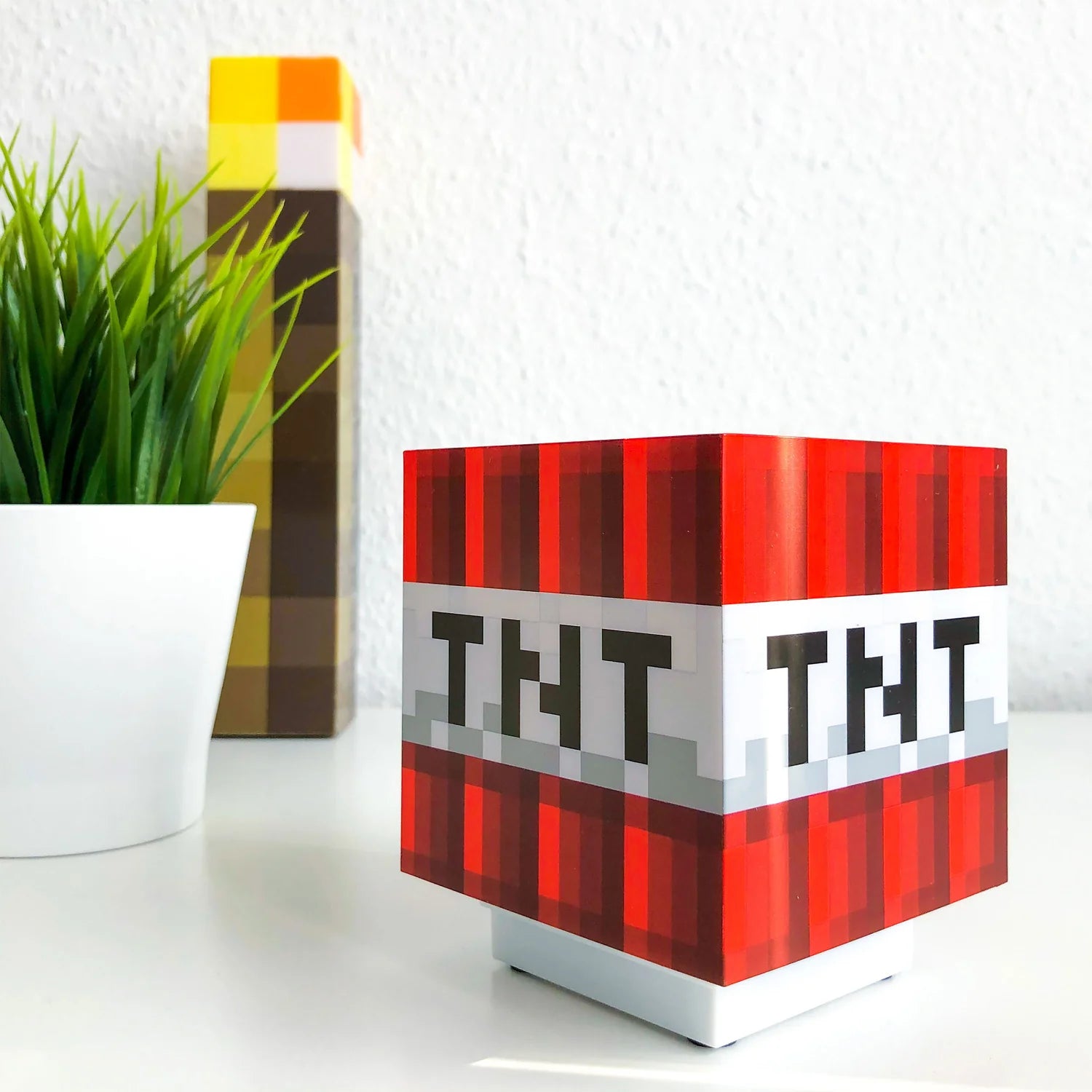 Minecraft-Inspired TNT LED Light with Sound – Rechargeable Pixel Gaming Night Lamp The Wonders Mart Trading™