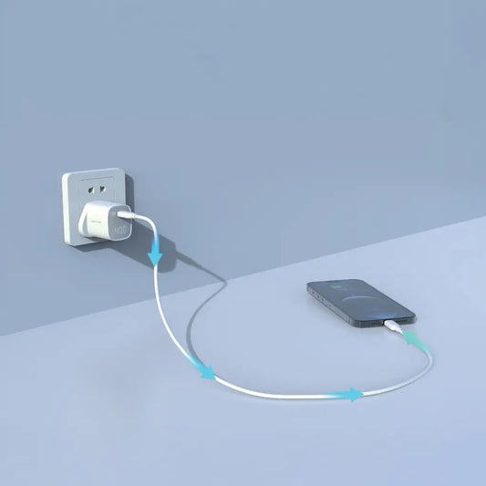 Green Lion AVS Series 60W GaN UK Wall Charger – Fast USB-C Charger with LED Display (White) The Wonders Mart Trading™