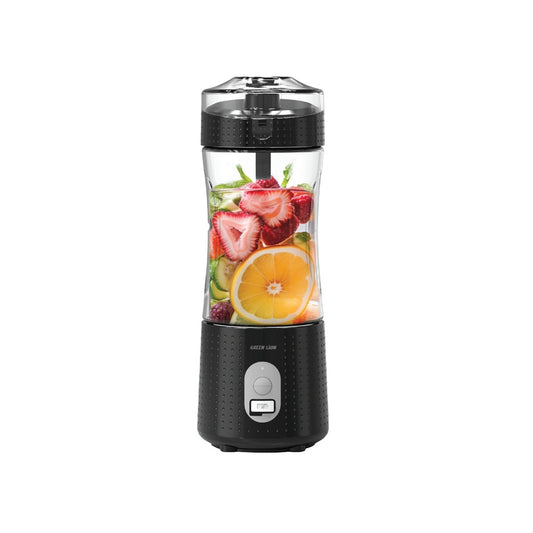 Green Lion Blend Mate Portable Juicer – 380ml Bottle, 4000mAh Battery, 18000rpm, Self-Cleaning, Type-C Rechargeable – Black