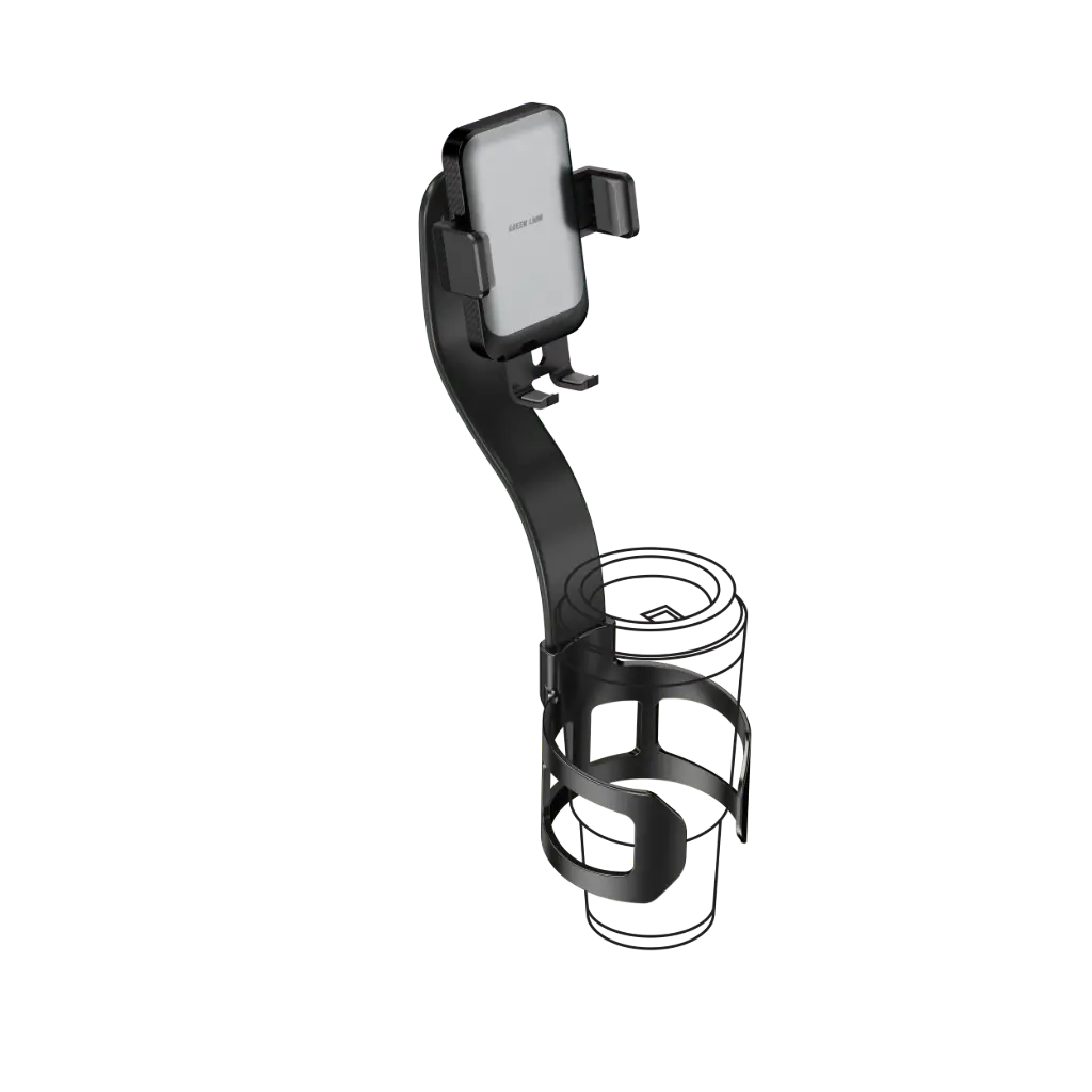 Green Lion Flex Grip Cup Holder Phone Mount – Adjustable Car Phone Holder (Black) The Wonders Mart Trading™