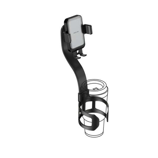 Green Lion Flex Grip Cup Holder Phone Mount – Adjustable Car Phone Holder (Black) The Wonders Mart Trading™