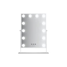 Green Lion Glam Shine Makeup Mirror – 9 LED Lights, 3 Color Modes, Touch Control, 360° Rotation – White The Wonders Mart Trading™