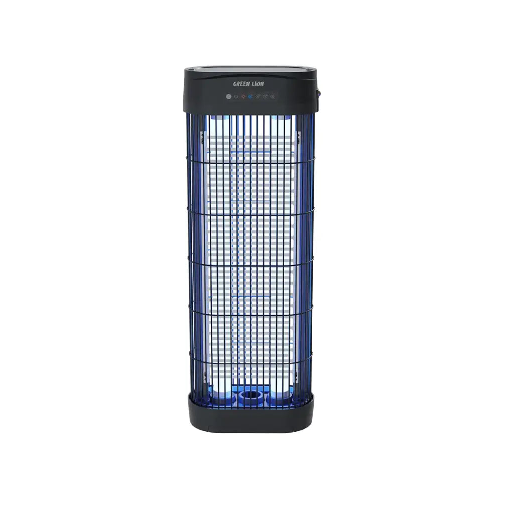 Green Lion Smart Insect Killer with Timer & Remote – 30W, Dual UVA Bulbs, 2000–2400V Grid, 80m² Coverage – Black