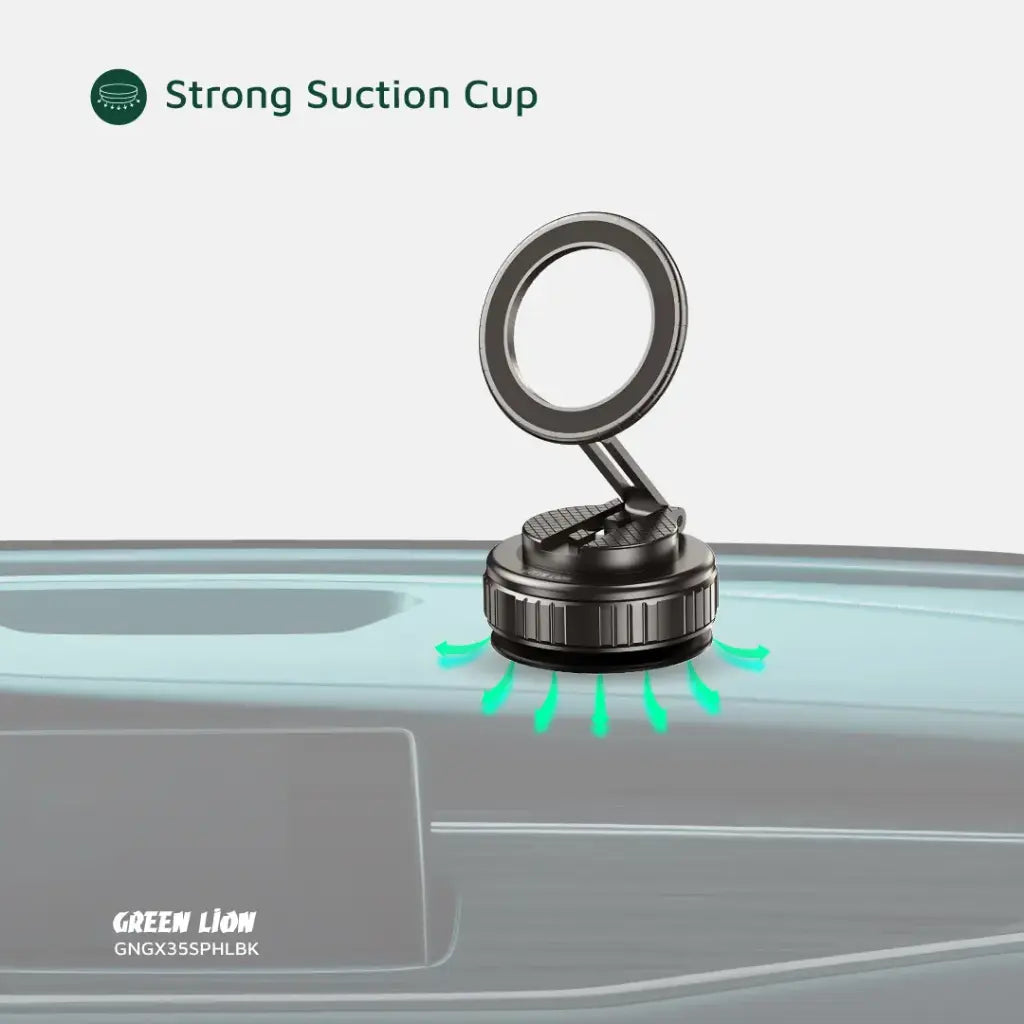 Green Lion GX-35 Suction Phone Holder - Black The Wonders Mart Trading™