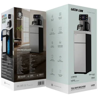 Green Lion Tea Bar Machine – Hot & Cold Water Dispenser with Smart Tea Maker The Wonders Mart Trading™