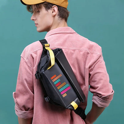 Smart LED Screen Crossbody Bag - Waterproof, APP Controlled, and Stylishly Versatile