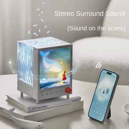 Aurora Box S10 Bluetooth Speaker Night Light – 7 Color LED Projector with White Noise & Touch Control The Wonders Mart Trading™