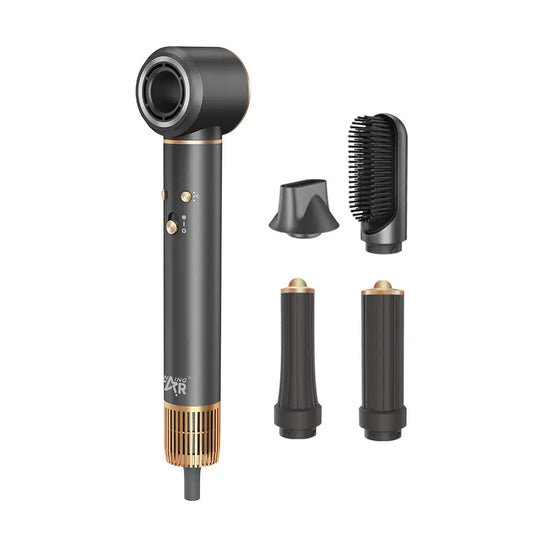Winning Star 5-in-1 High-Speed Hair Dryer – 1300W with Negative Ion Technology & Brushless Motor (Black)