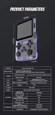 R36S Retro Handheld Console – 64GB