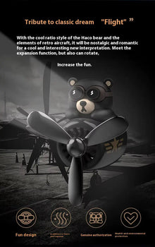 Cute Pilot Air Freshener – Character Clip-On Car Diffuser with Mini Plane The Wonder Mart