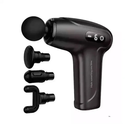 HOCO HP51 Portable Mini Massage Gun – 6 Speeds, 4 Heads, USB-C Charging