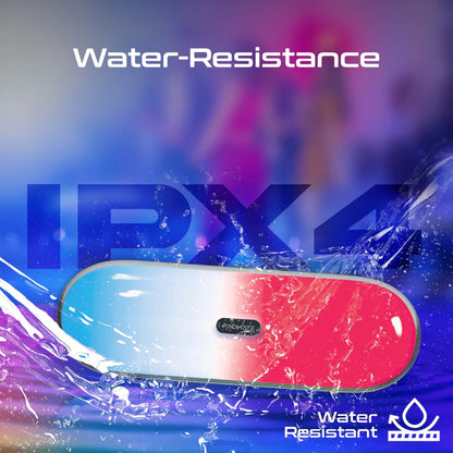 PROMATE LumiBar | 10W RGB Bluetooth Speaker with HD Sound, True Wireless Stereo, TF/USB Music Playback, and Water Resistance