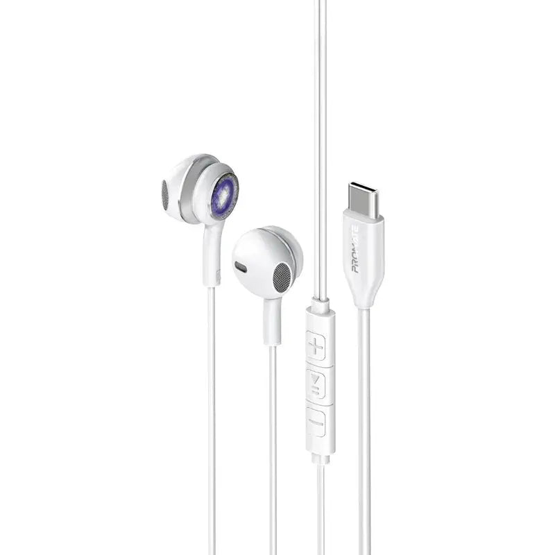 
Promate LumiBuds-C | Transparent USB-C RGB Wired Stereo Earphones with Mic, 14mm Dynamic Drivers & In-Line Controls The Wonders Mart Trading™