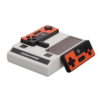 Porodo Gaming Runebox Video Game Console – 999 Built-In Games with Wireless Controllers & HDMI (Orange) The Wonders Mart Trading™