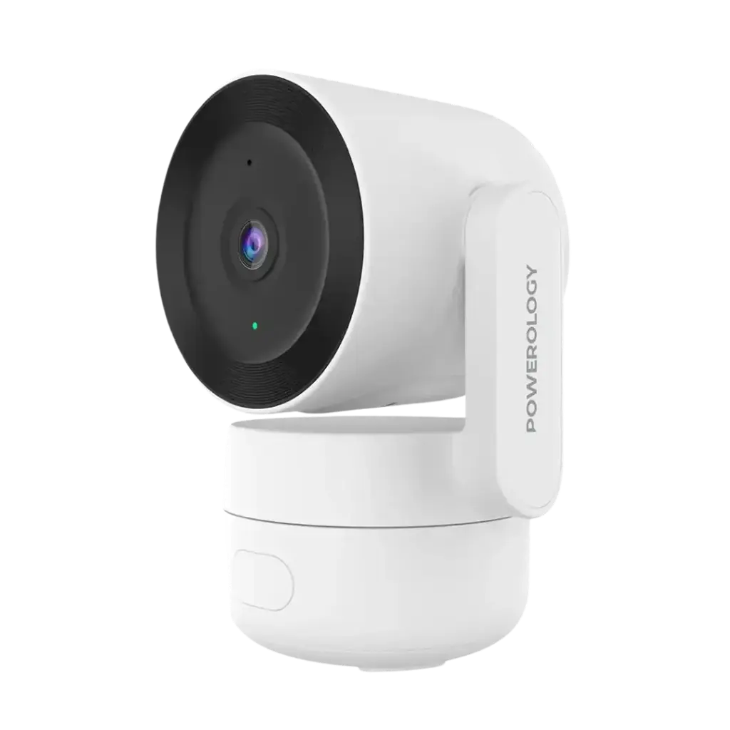 Powerology 4MP Indoor PTZ Camera BT 2.4Ghz/5Ghz Dual-Band WiFi 256GB - White The Wonders Mart Trading™