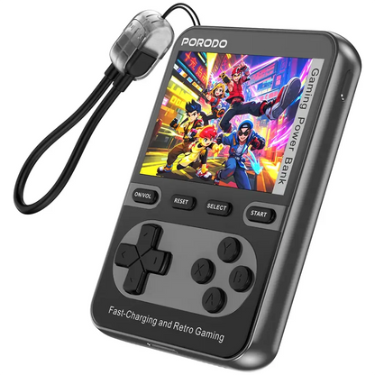 Porodo Arcadevolt 10000mAh MagSafe-Compatible Power Bank with 2.8” Gaming Screen – 20W PD & 15W Wireless Charging The Wonders Mart Trading™