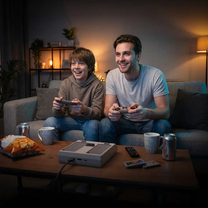 Porodo Gaming Runebox Video Game Console – 999 Built-In Games with Wireless Controllers & HDMI (Orange) The Wonders Mart Trading™