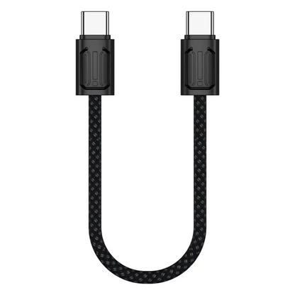 Porodo Chargeloop USB-C to USB-C Keychain Data Cable – 60W PD Fast Charging, 0.2m – Black
