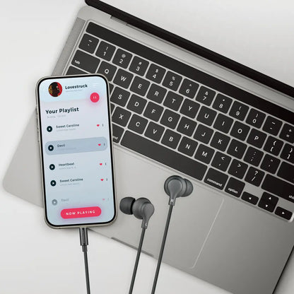 Powerology 3.5mm In-Ear Stereo Earphones with 3- Button Volume Control Mic - Black The Wonders Mart Trading™