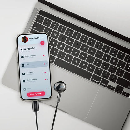 Powerology Type C Mono Earphones with 3- Button Volume Control Mic - Black The Wonders Mart Trading™