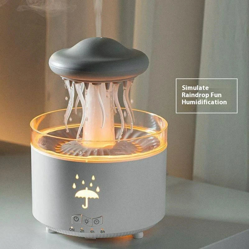 Rain Cloud Humidifier – Water Drip Aroma Diffuser with Remote, Timer & 7 Color LED Night Light The Wonders Mart Trading™