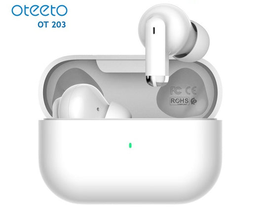 Oteeto OT203 TWS Bluetooth Headset, For android and IOS, Noise Cancellation, HIFI Sound, Ear Detection , touch sensor