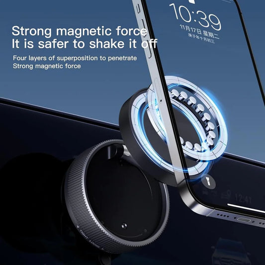 K10a Vacuum Magnetic Phone Holder – Compact 360° Rotatable Car Mount