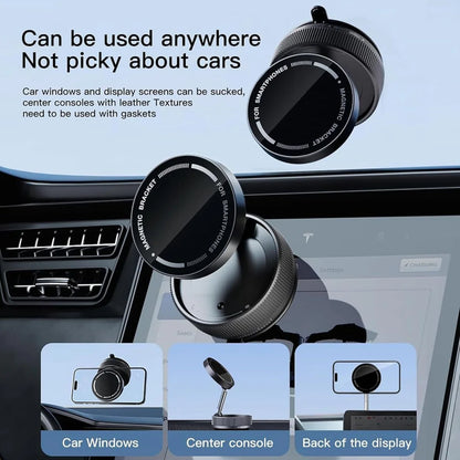 K10a Vacuum Magnetic Phone Holder – Compact 360° Rotatable Car Mount