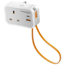 Promate VersaSocket | Multi-Function AC Power Socket Charger with Built-In 20W USB-C Cable, USB-C PD Port, USB-A QC3.0 – 3250W Output, 13A Fuse – Smart Charging with Safety Protection The Wonders Mart Trading™
