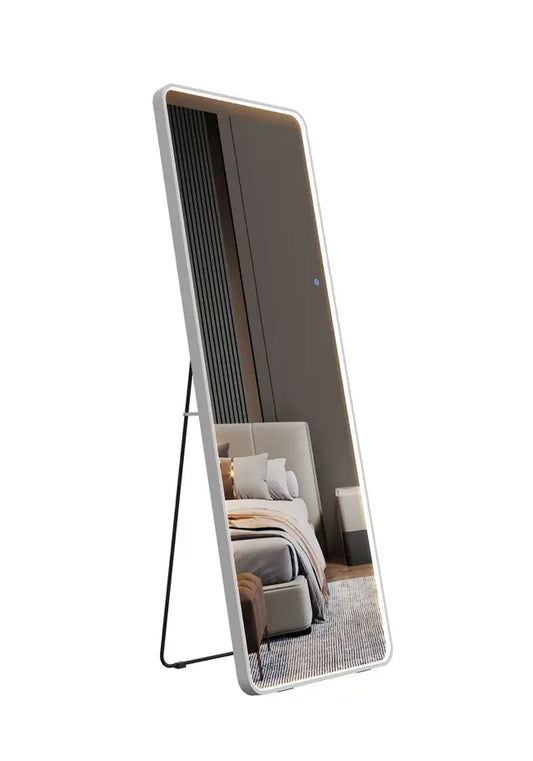 Taktik Full-Length LED Dressing Mirror with Smart Touch Lighting – 160x53cm Wall-Mount or Freestanding