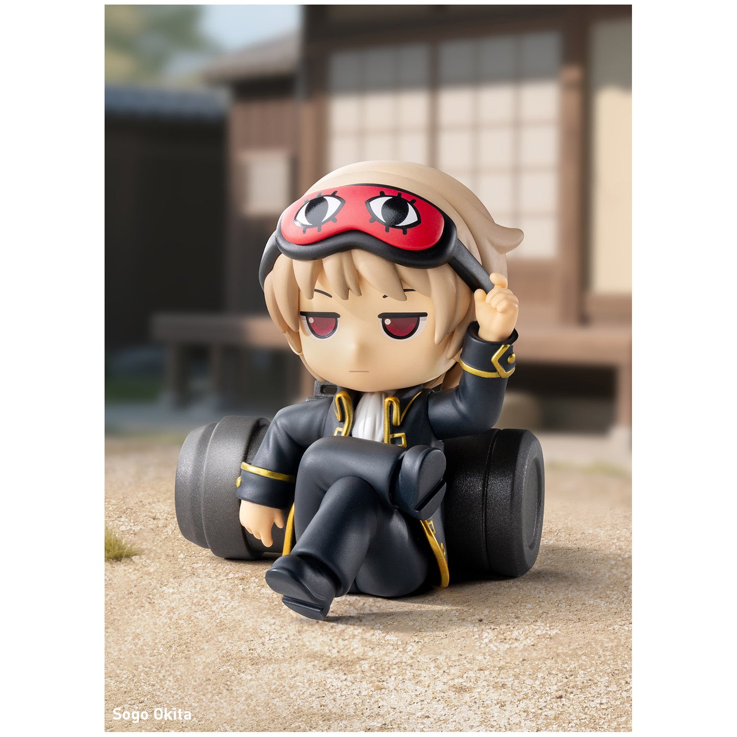 
Sogo Okita from POP MART Gintama Welcome to Yorozuya; scene props are illustrative