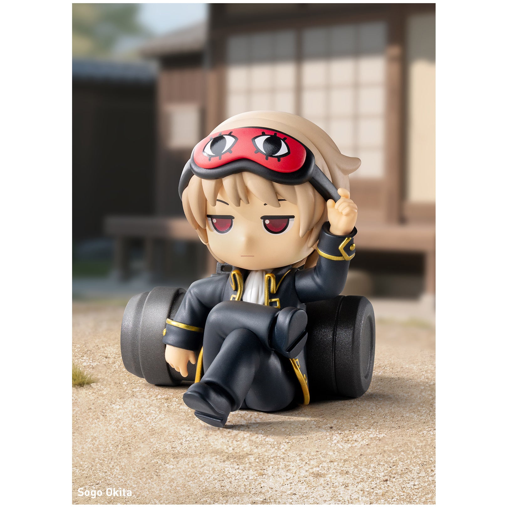 
Sogo Okita from POP MART Gintama Welcome to Yorozuya; scene props are illustrative