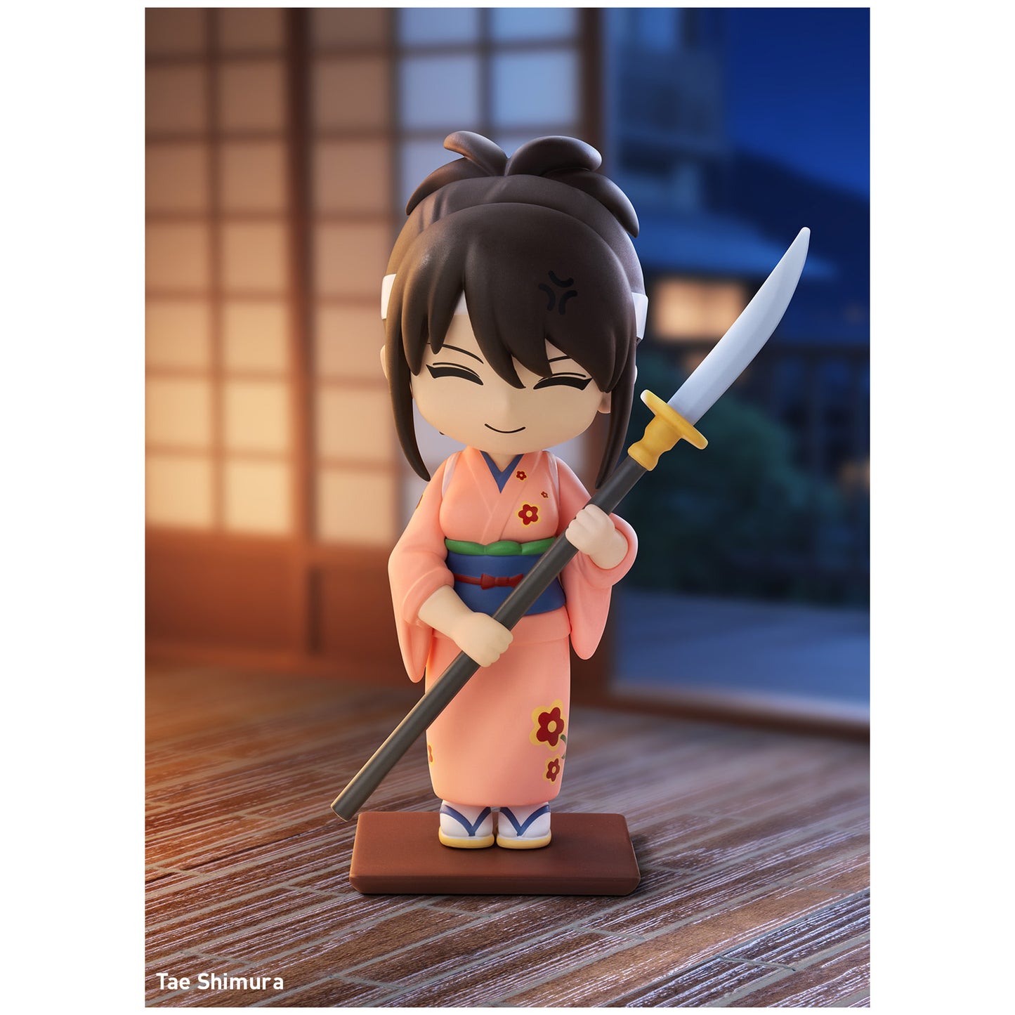 
Tae Shimura from POP MART Gintama Welcome to Yorozuya; scene props are illustrative