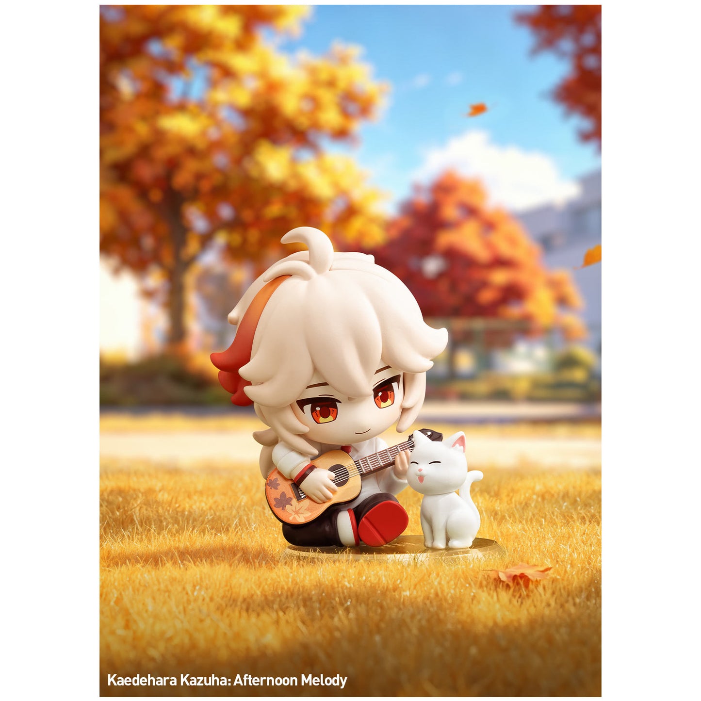 
Kaedehara Kazuha – Afternoon Melody chibi figure from Genshin Impact Academy's Light and Shadow Poetry