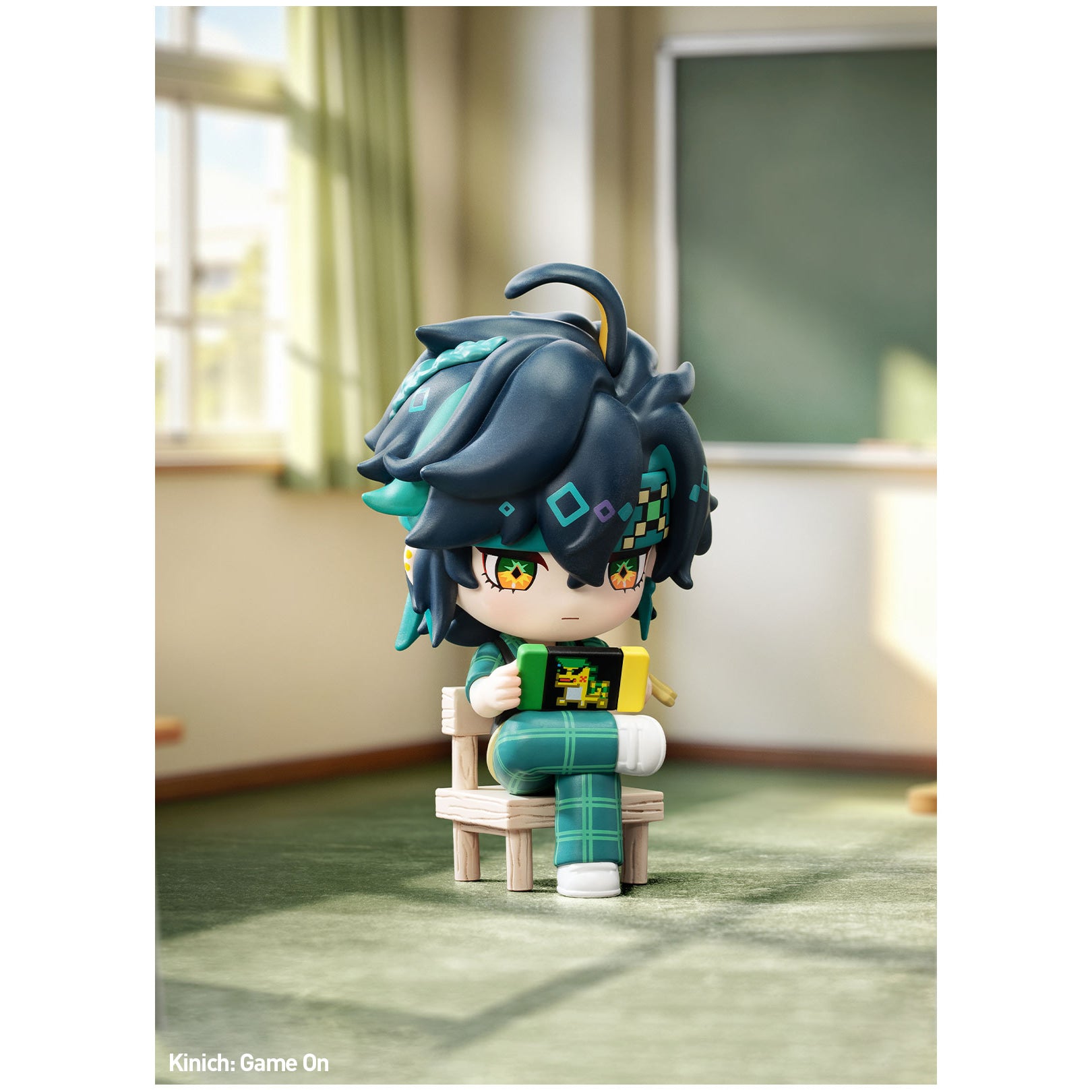 
Kinich – Game On chibi figure from Genshin Impact Academy's Light and Shadow Poetry