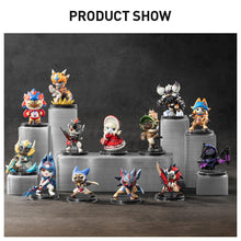 Monster Hunter Palico full styled group on display plinths, including the possible secret Navirou