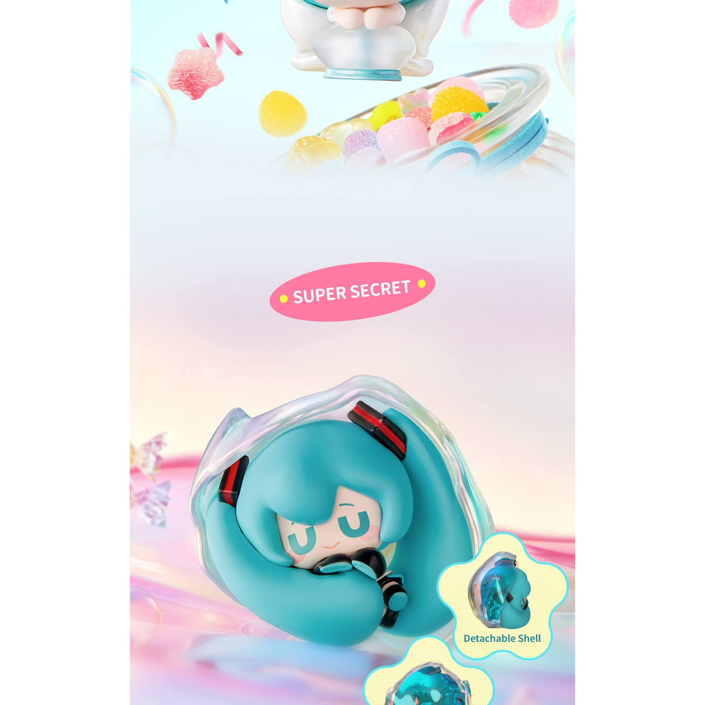 
FUNISM Hatsune Miku Dopamine Qface — Super-secret Miku removable-shell detail