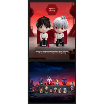 
FUNISM Evangelion EVA Vol. 2 — Shinji and Kaworu paired display with full collection