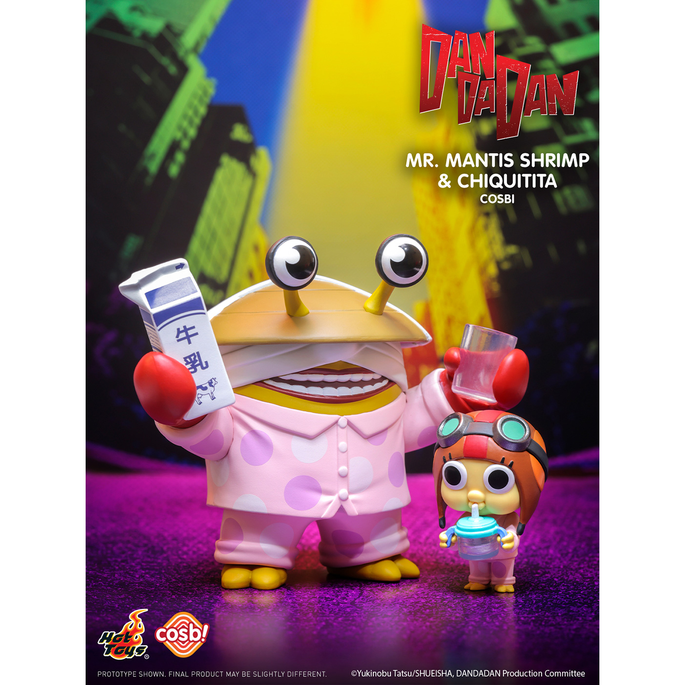 
Hot Toys DAN DA DAN Cosbi Series2 Mr Mantis Shrimp and Chiquitita styled close-up