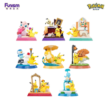 All eight FUNISM Pikachu and Friend scene designs on a white background