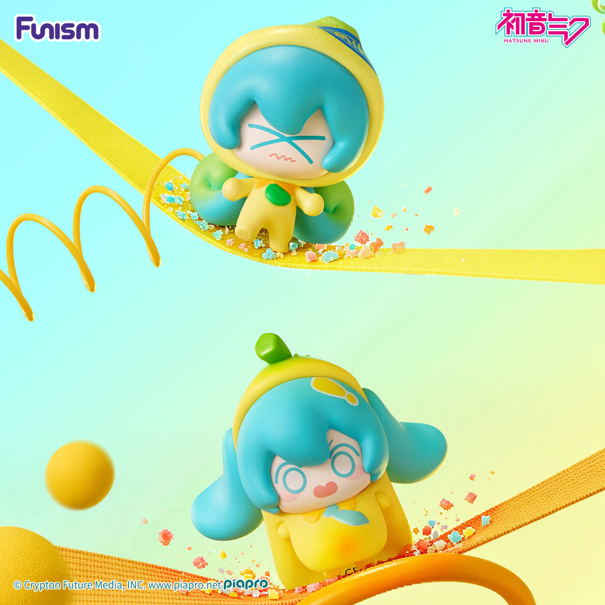 
Lemon and banana Miku miniature designs