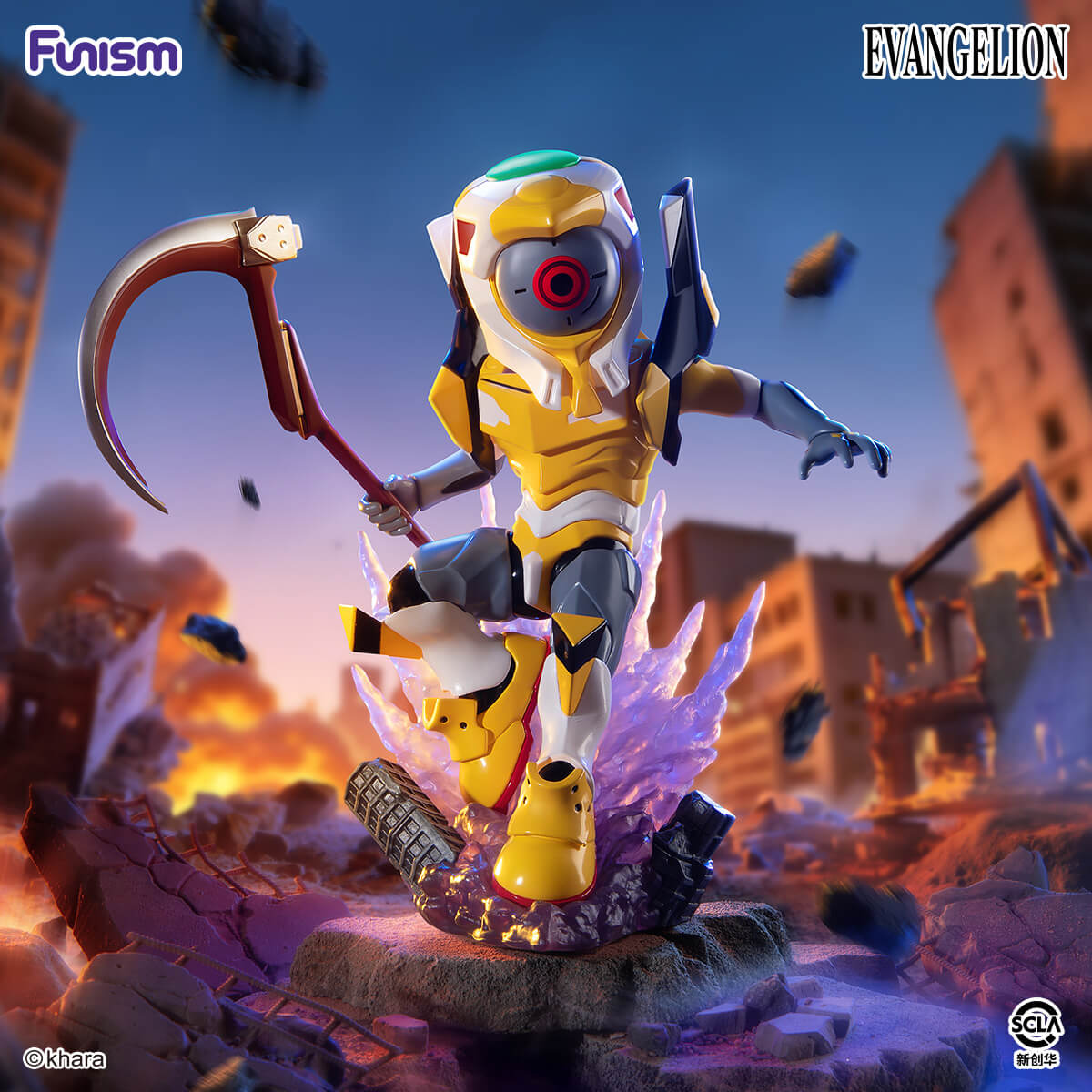 
Yellow EVA unit figure from FUNISM Evangelion EVA Vol. 2