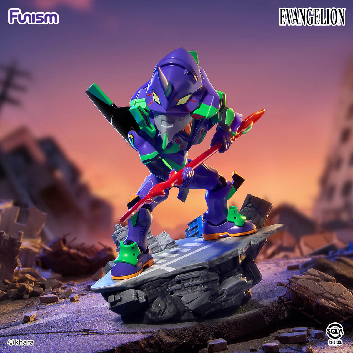 
Purple EVA unit figure from FUNISM Evangelion EVA Vol. 2