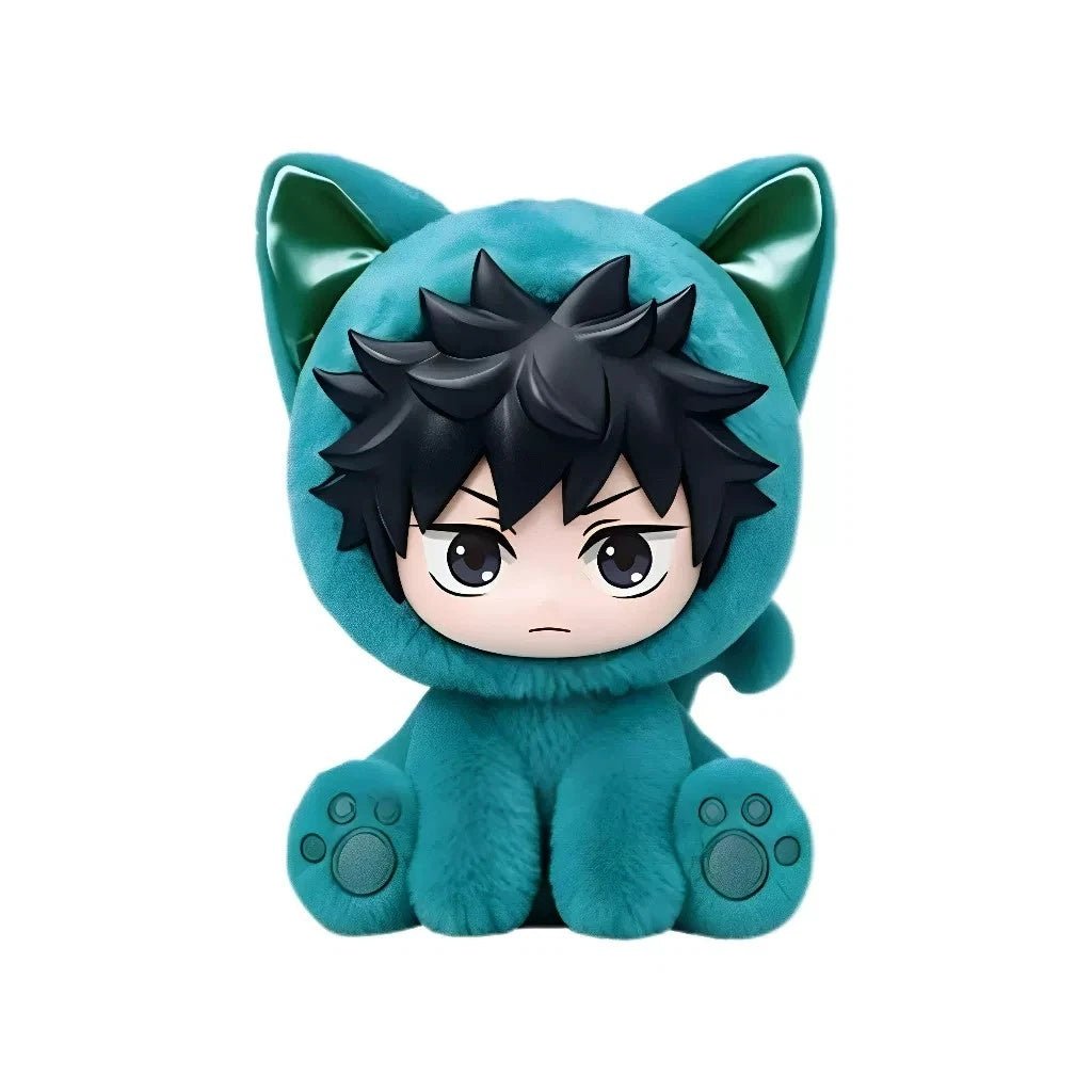 
Megumi Fushiguro turquoise cat plush pendant from EAKI Sitting Cat Party