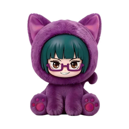 
Maki Zenin purple cat plush pendant from EAKI Sitting Cat Party