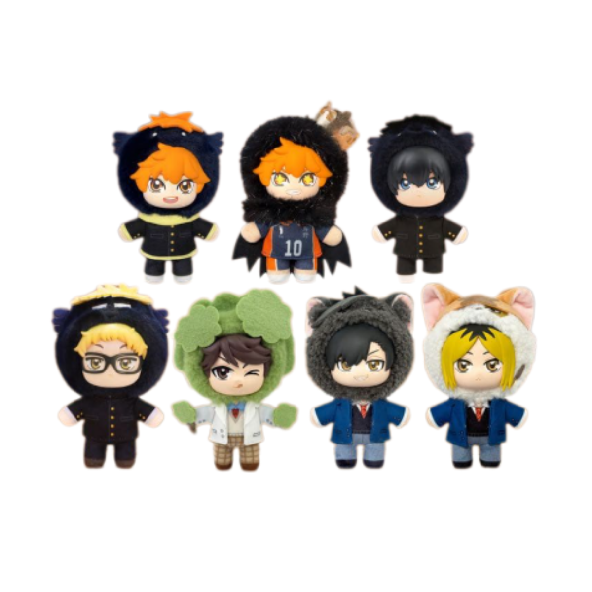 
Haikyu Mascot Series unboxed plush character lineup