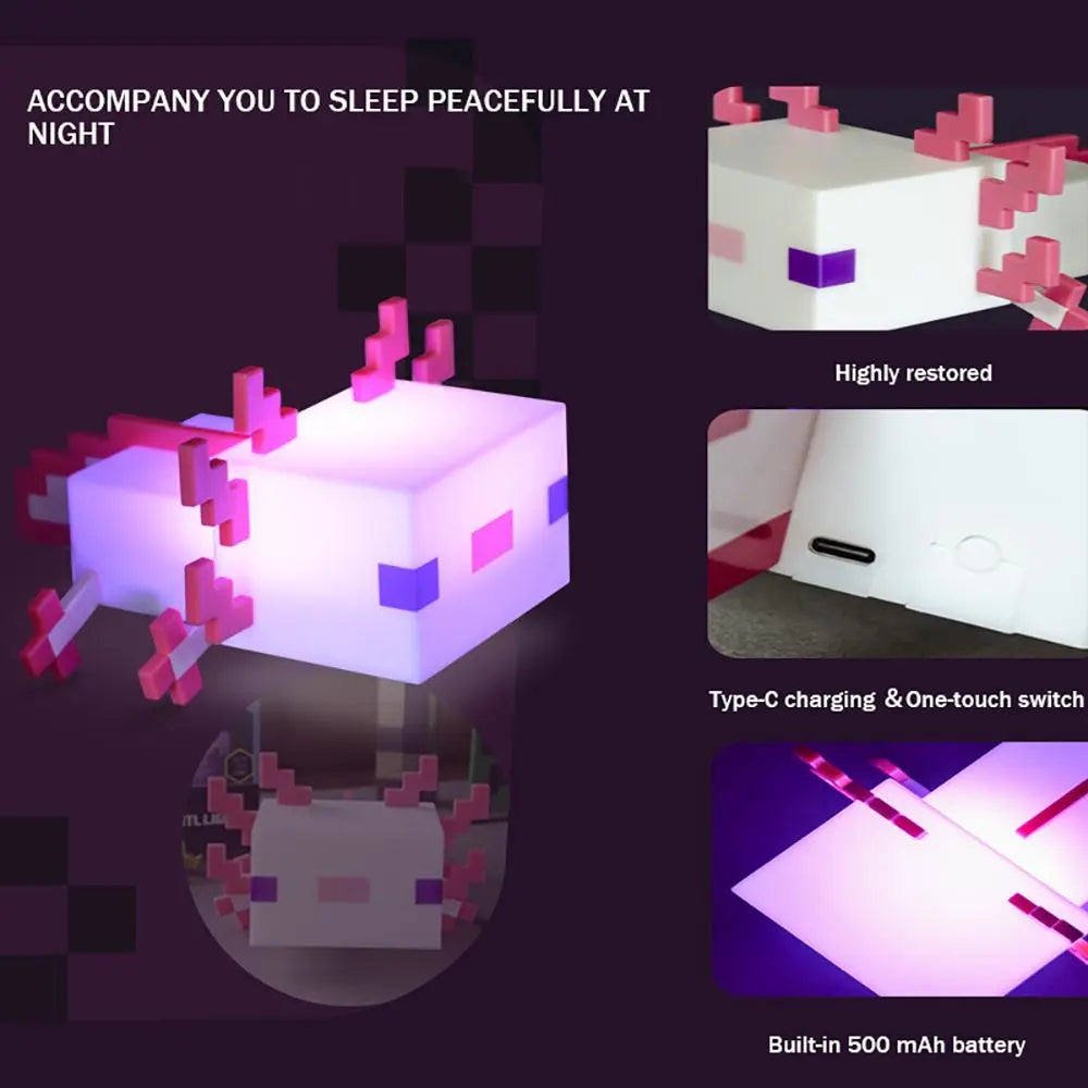 
Axolotl light charging and construction details