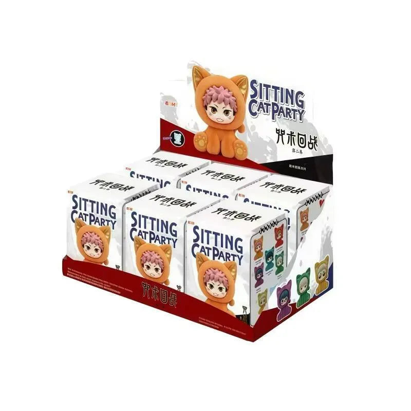 EAKI Jujutsu Kaisen Sitting Cat Party Plush Pendant Blind Box – Single Box The Wonders Mart Trading™